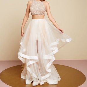 White two piece dress